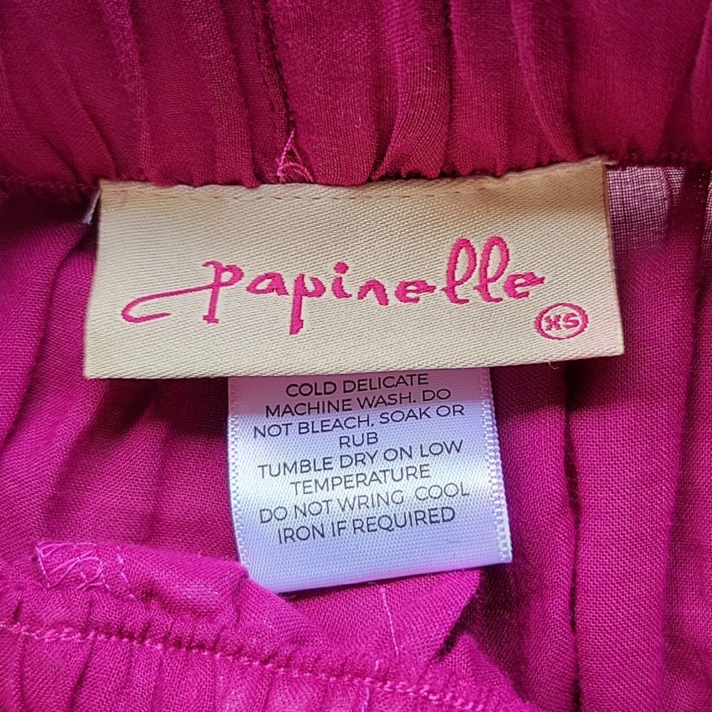 Papinellw Size Xsmall Magenta Woven Cotton Shorts Nwt — image 7 of 7